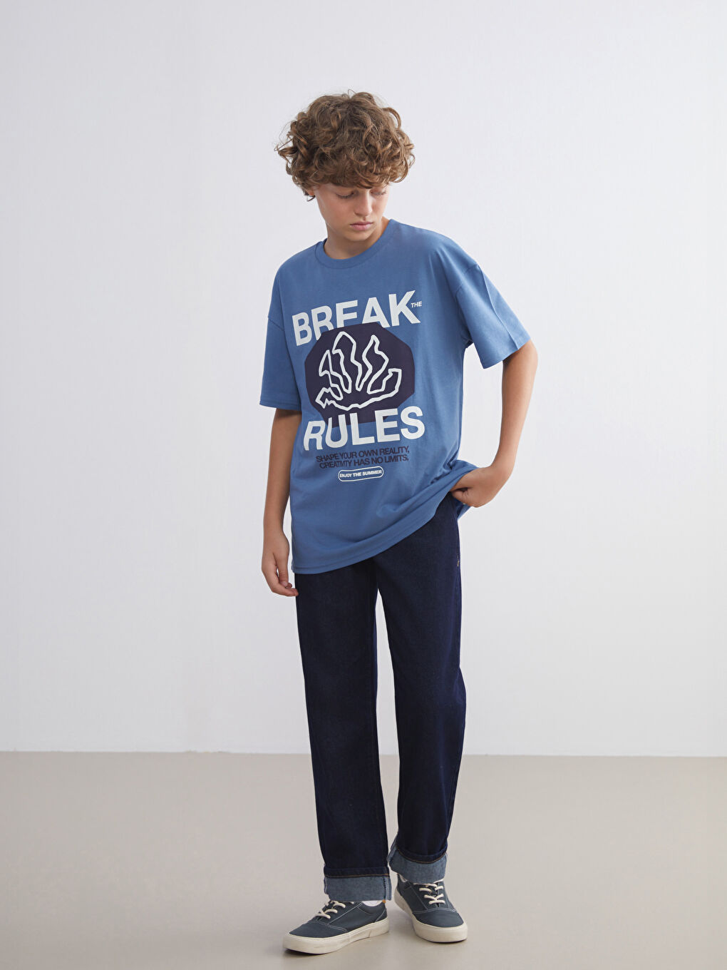 LCW Kids Crew Neck Boys' T-Shirt -S5Q195Z4-KZZ