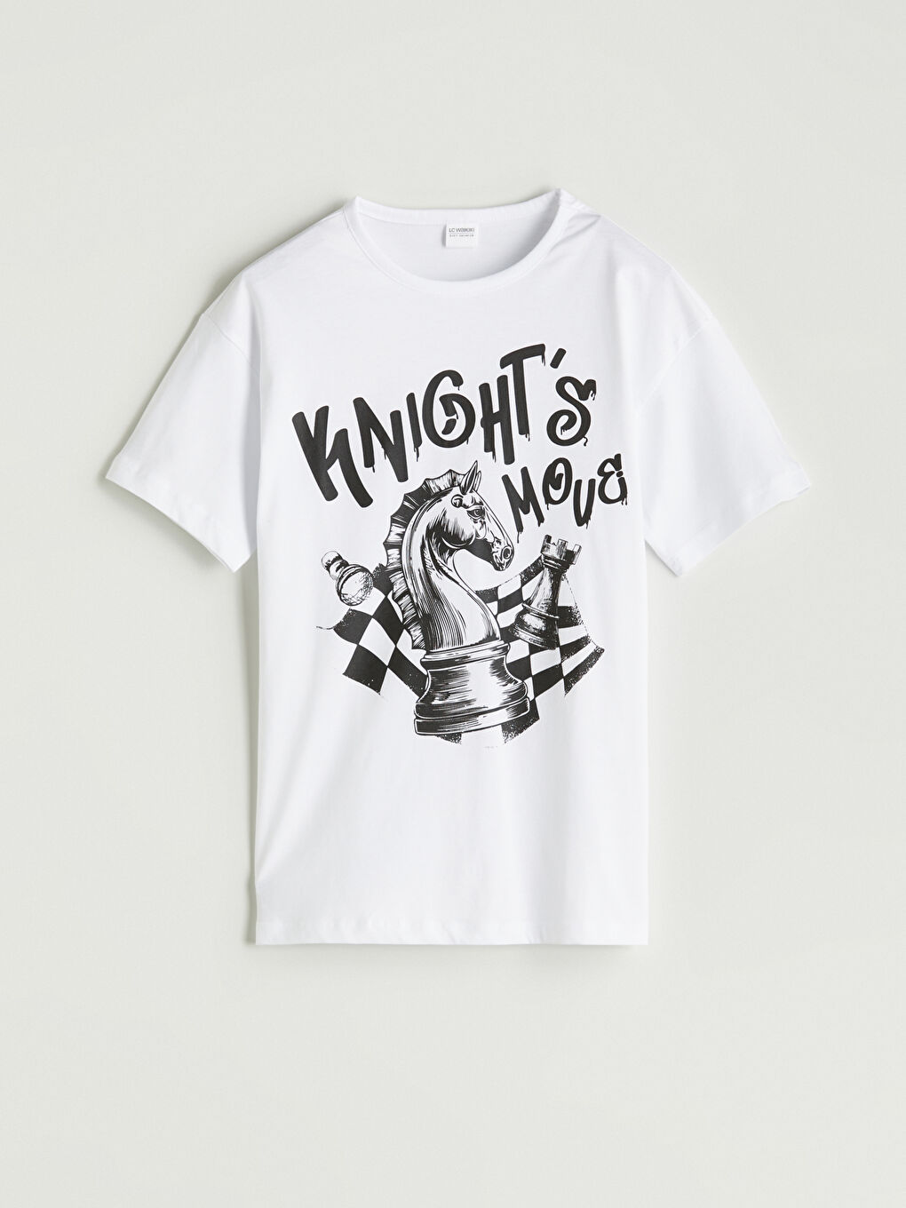 Beyaz Bisiklet Yaka Erkek Çocuk Pijama Üst