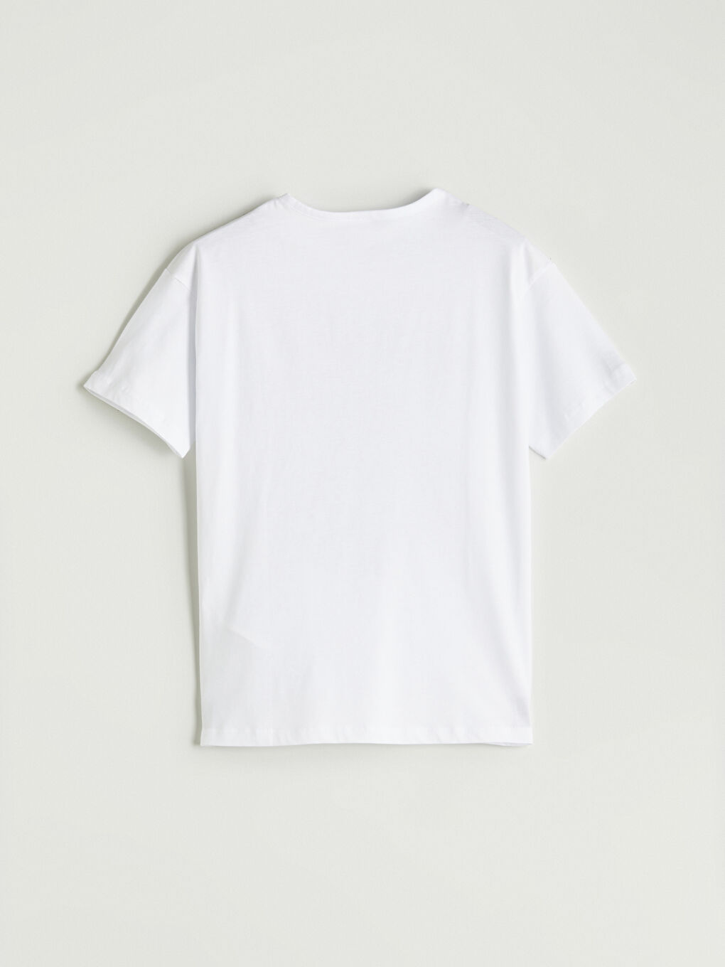 Beyaz Bisiklet Yaka Erkek Çocuk Pijama Üst-2