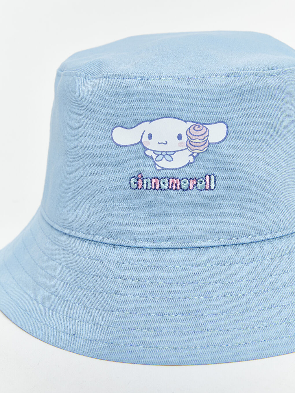Mavi Cinnamarol Nakışlı Kız Çocuk Bucket Şapka-2