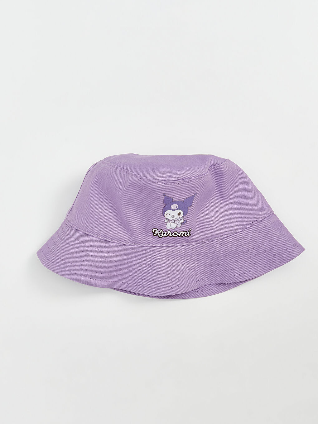 Lila Kuromi Baskılı Kız Çocuk Bucket Şapka-1