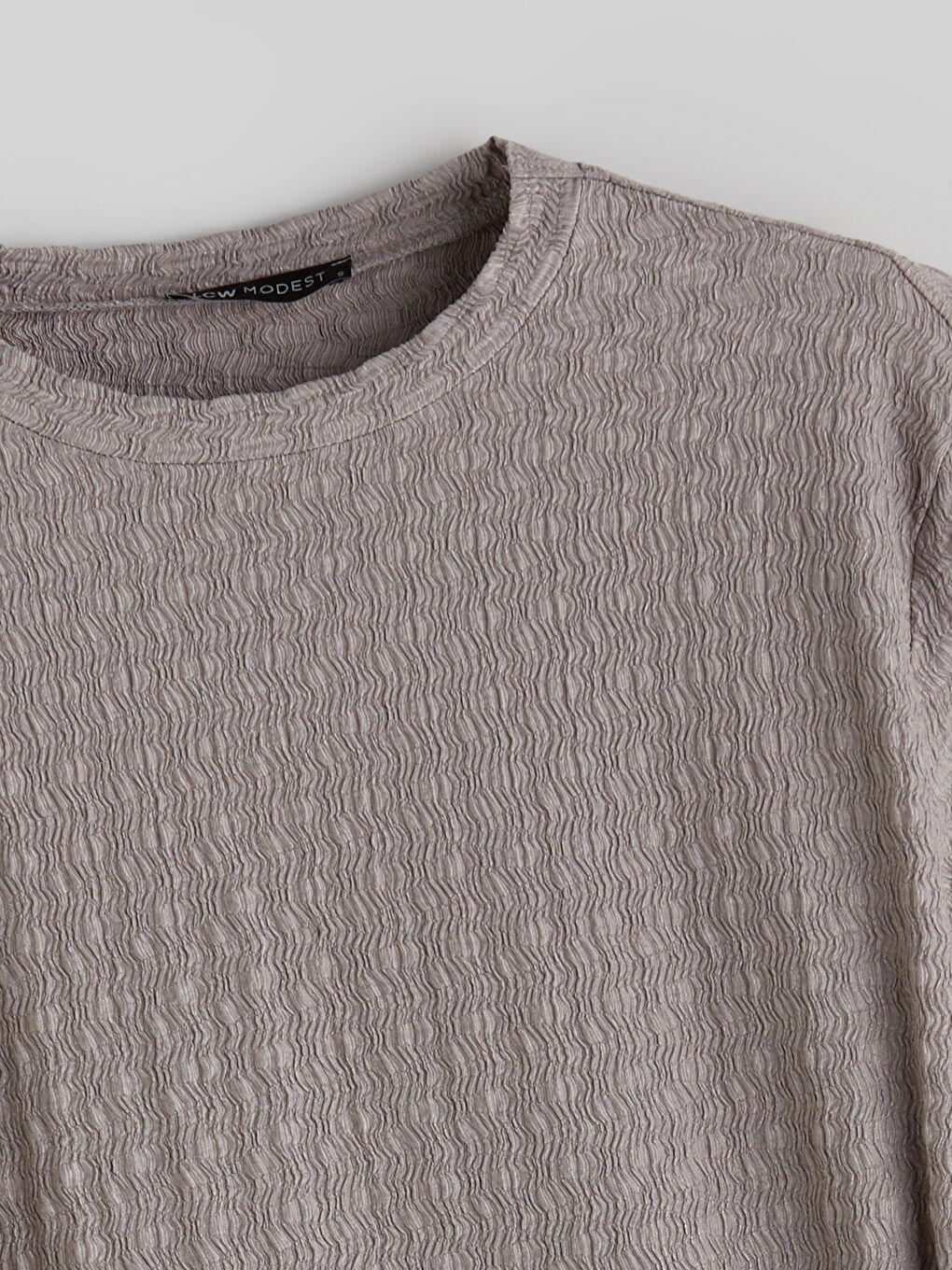 Crew Neck Textured Blouse -S5Q238Z8-GCD