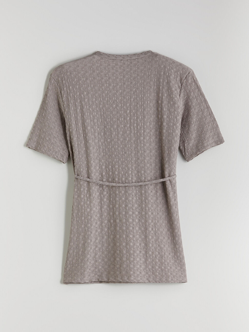 Crew Neck Textured Blouse -S5Q238Z8-GCD