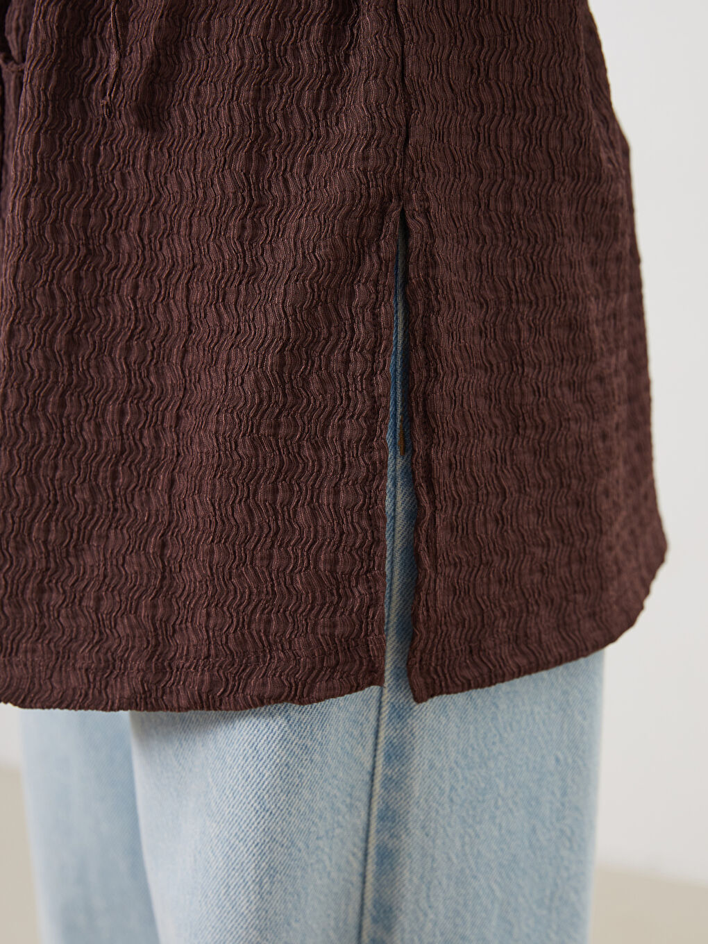 Crew Neck Textured Blouse -S5Q238Z8-HDR