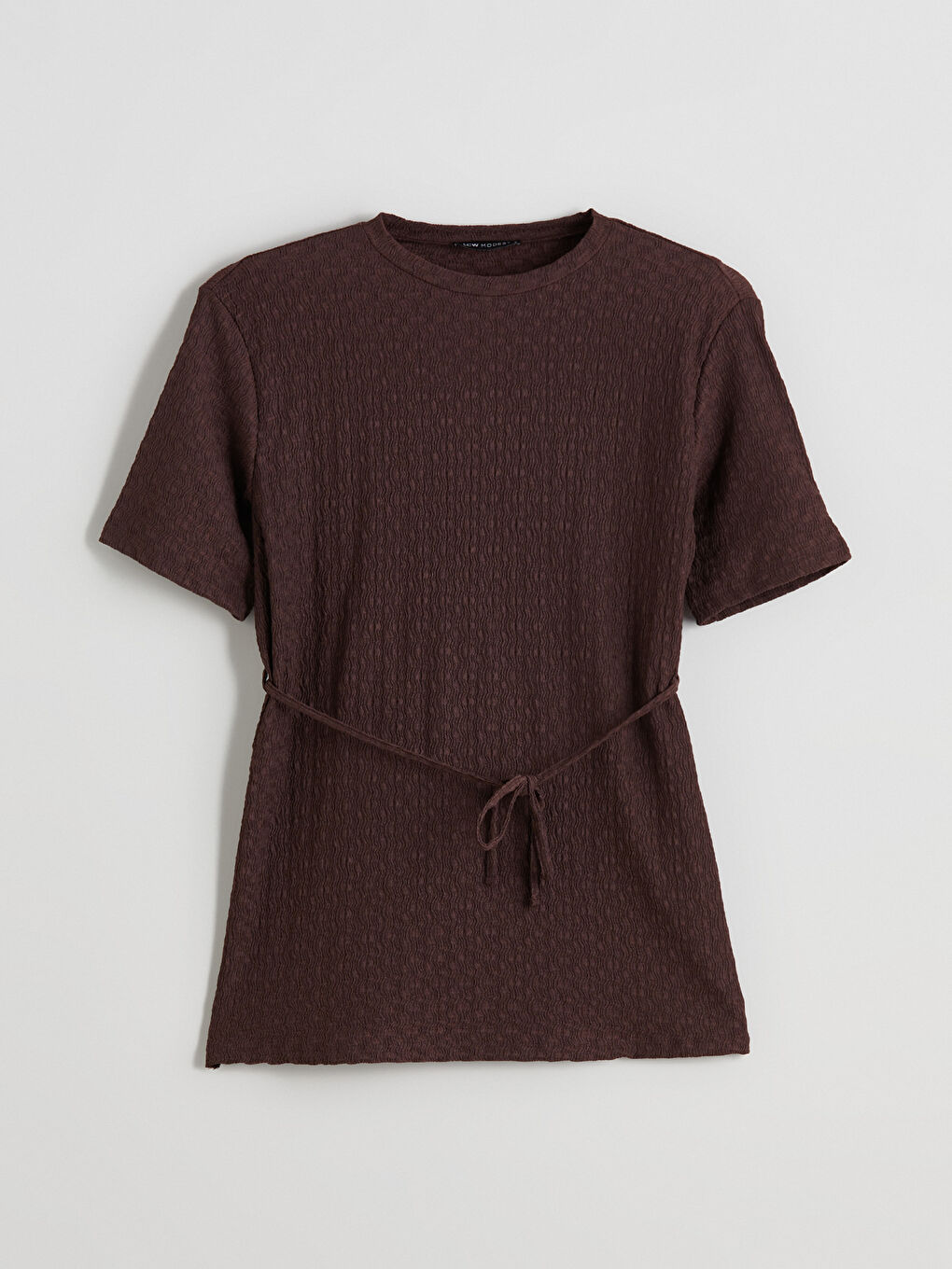 Crew Neck Textured Blouse -S5Q238Z8-HDR