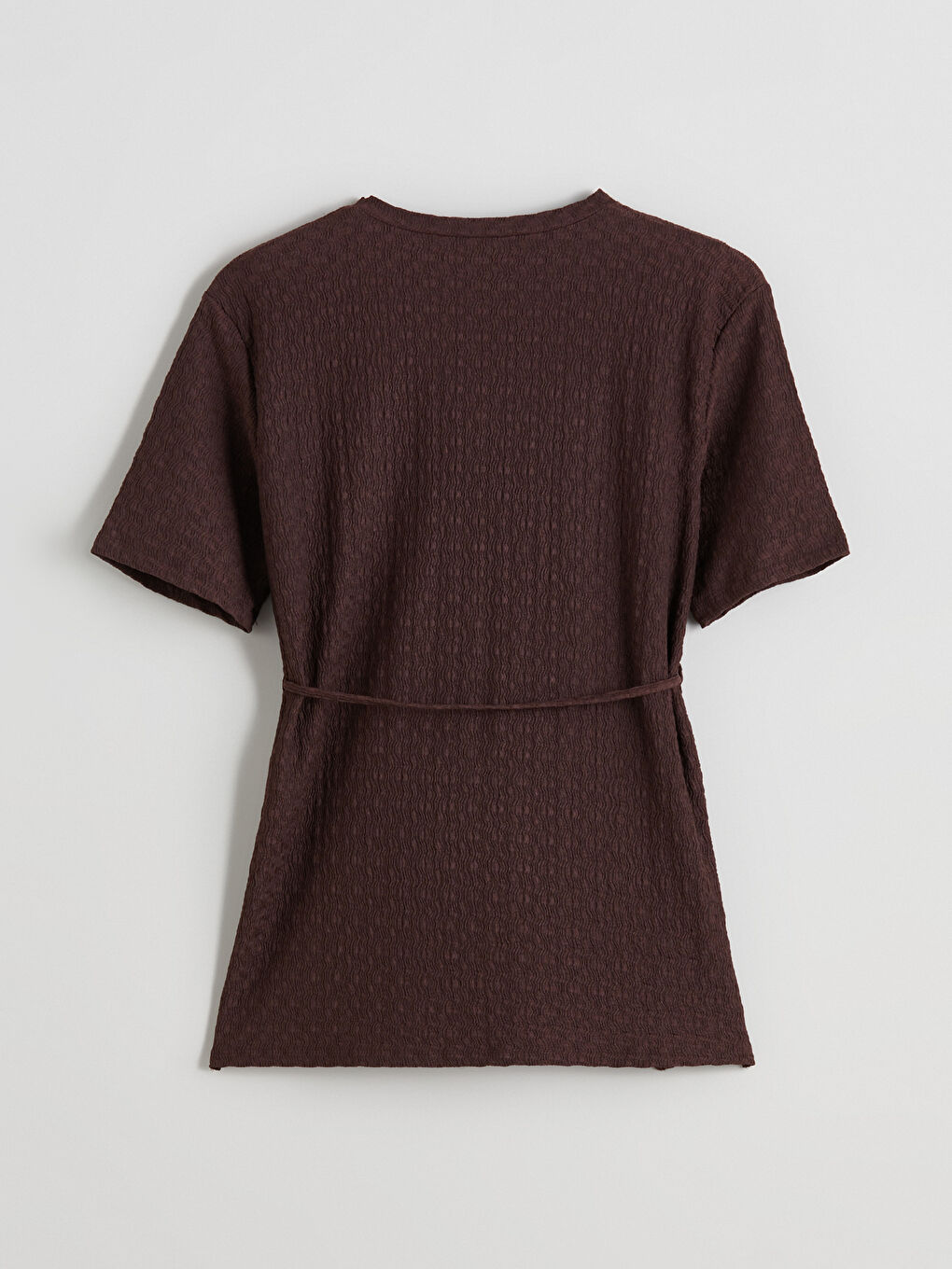 Crew Neck Textured Blouse -S5Q238Z8-HDR