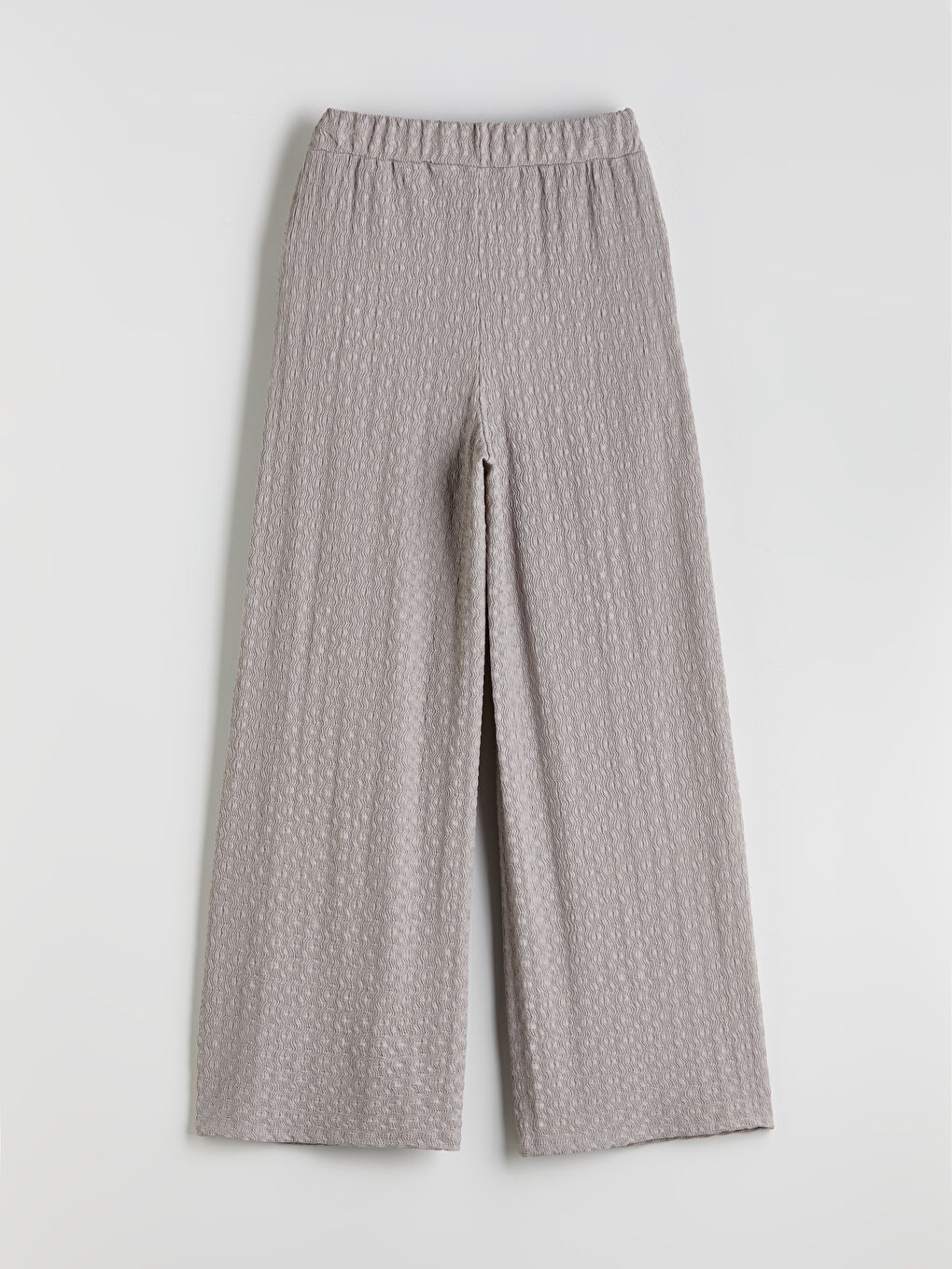 Elasticated Waist Textured Women's Trousers -S5Q239Z8-GCD
