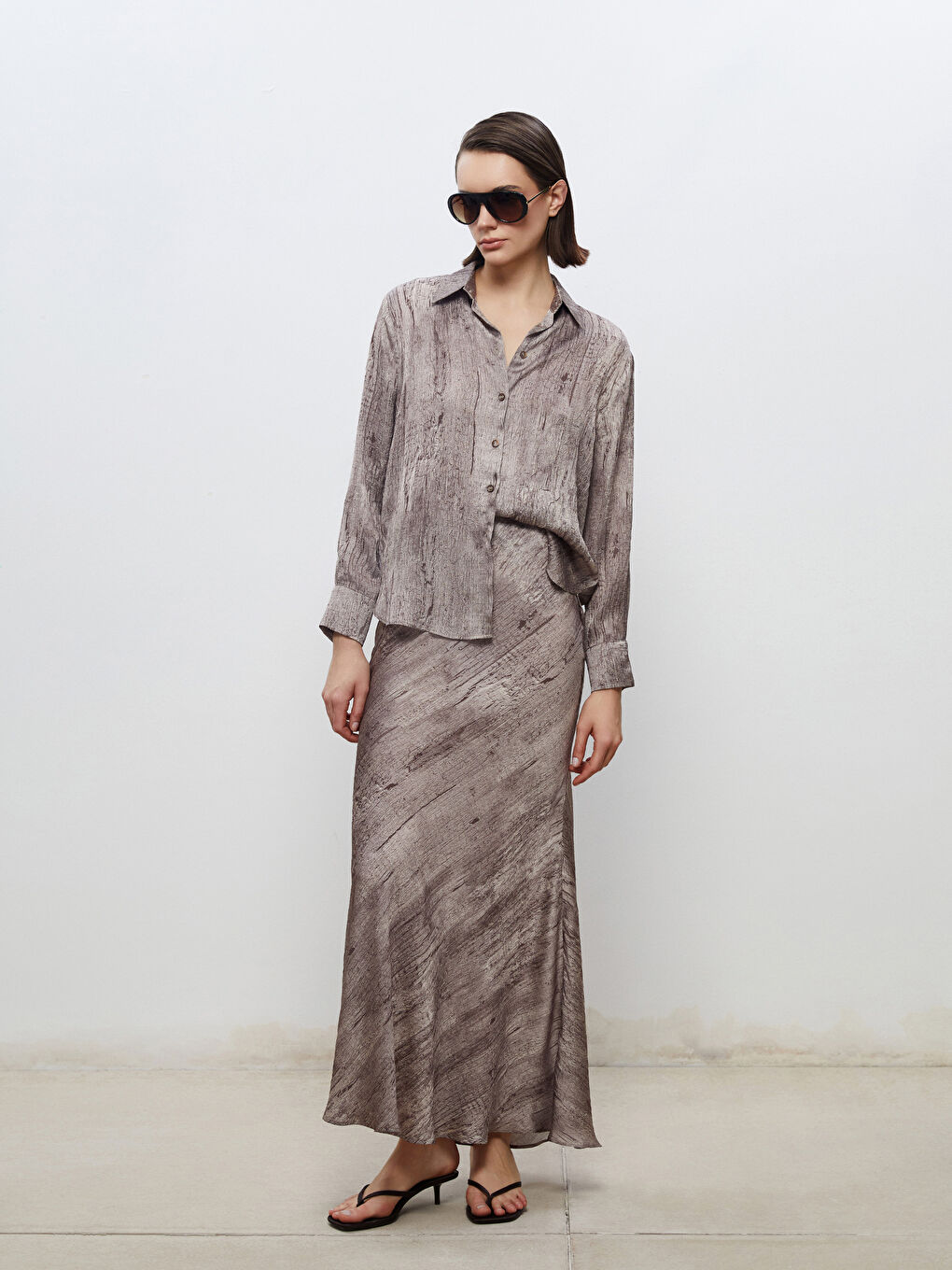 Textured Crepe Women's Shirt -S5Q243Z8-HZZ