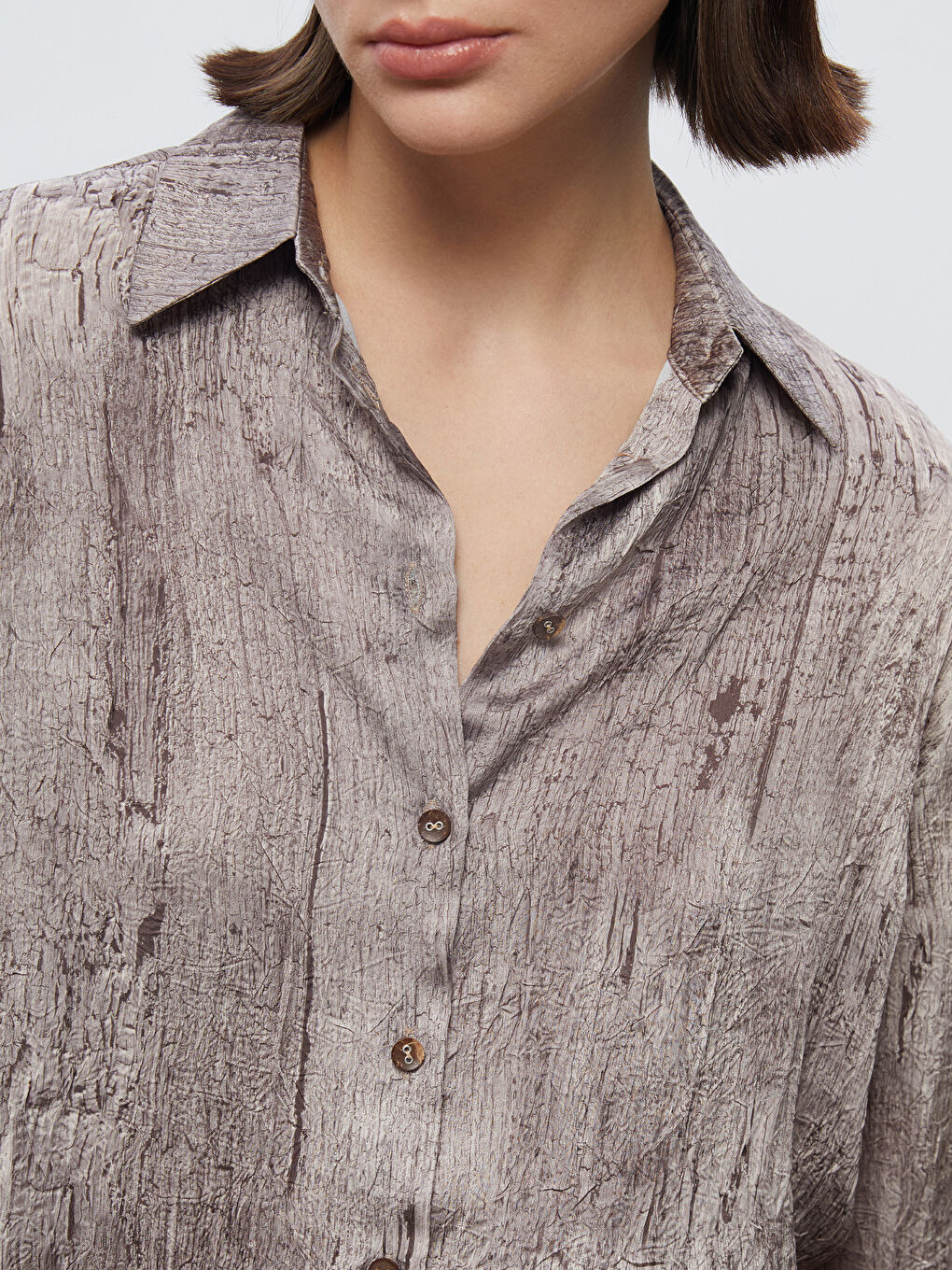 Textured Crepe Women's Shirt -S5Q243Z8-HZZ