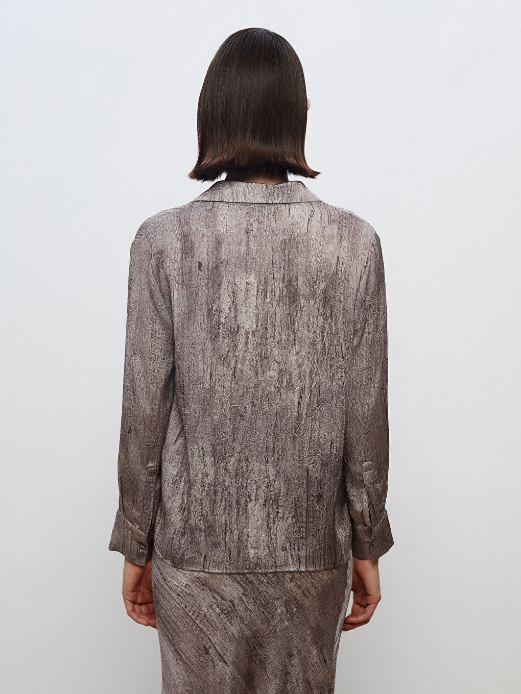 Textured Crepe Women's Shirt -S5Q243Z8-HZZ