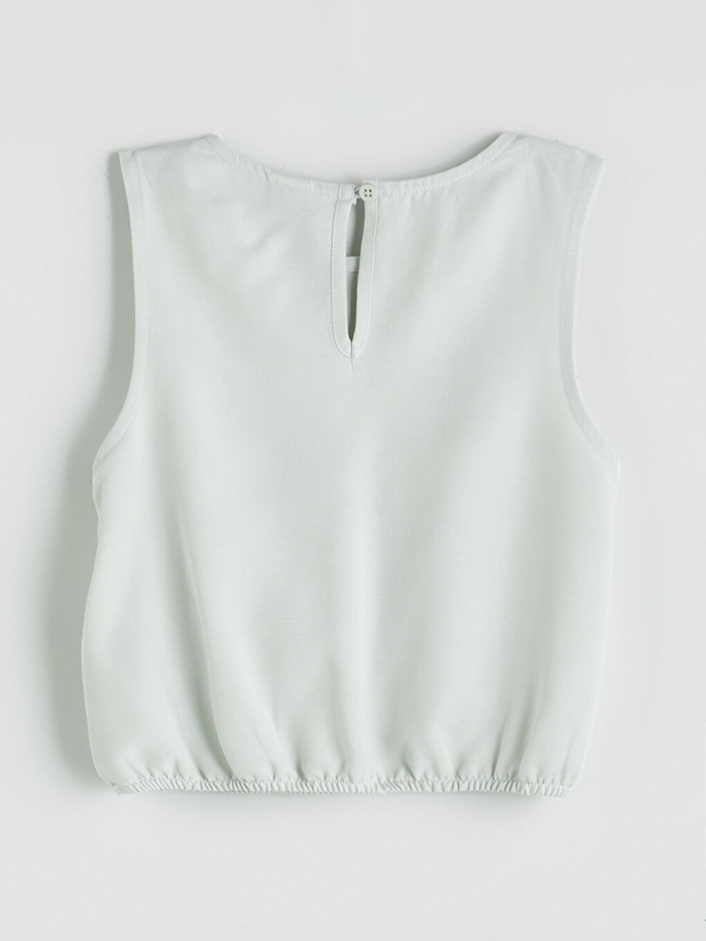 Crew Neck Linen Blend Girls' Blouse-2