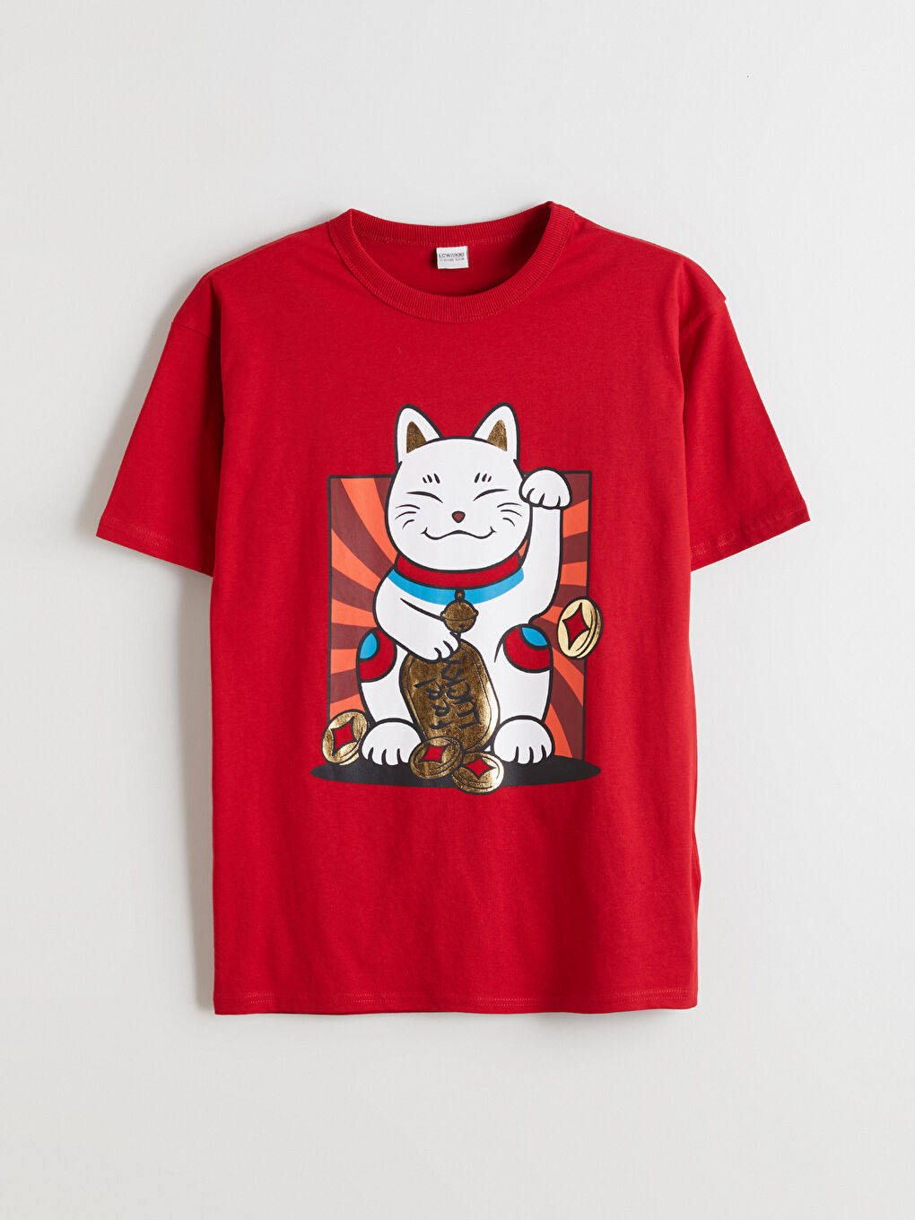 Kırmızı Bisiklet Yaka Erkek Çocuk Tişört