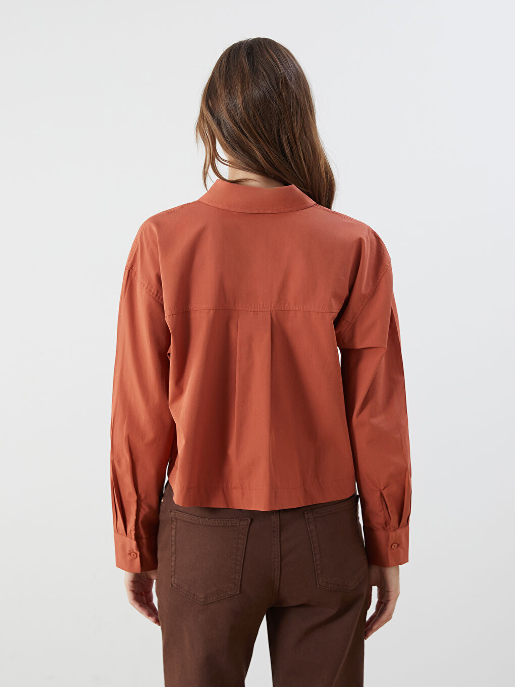 LCWAIKIKI Classic Crop Women's Shirt -S5Q274Z8-H4W