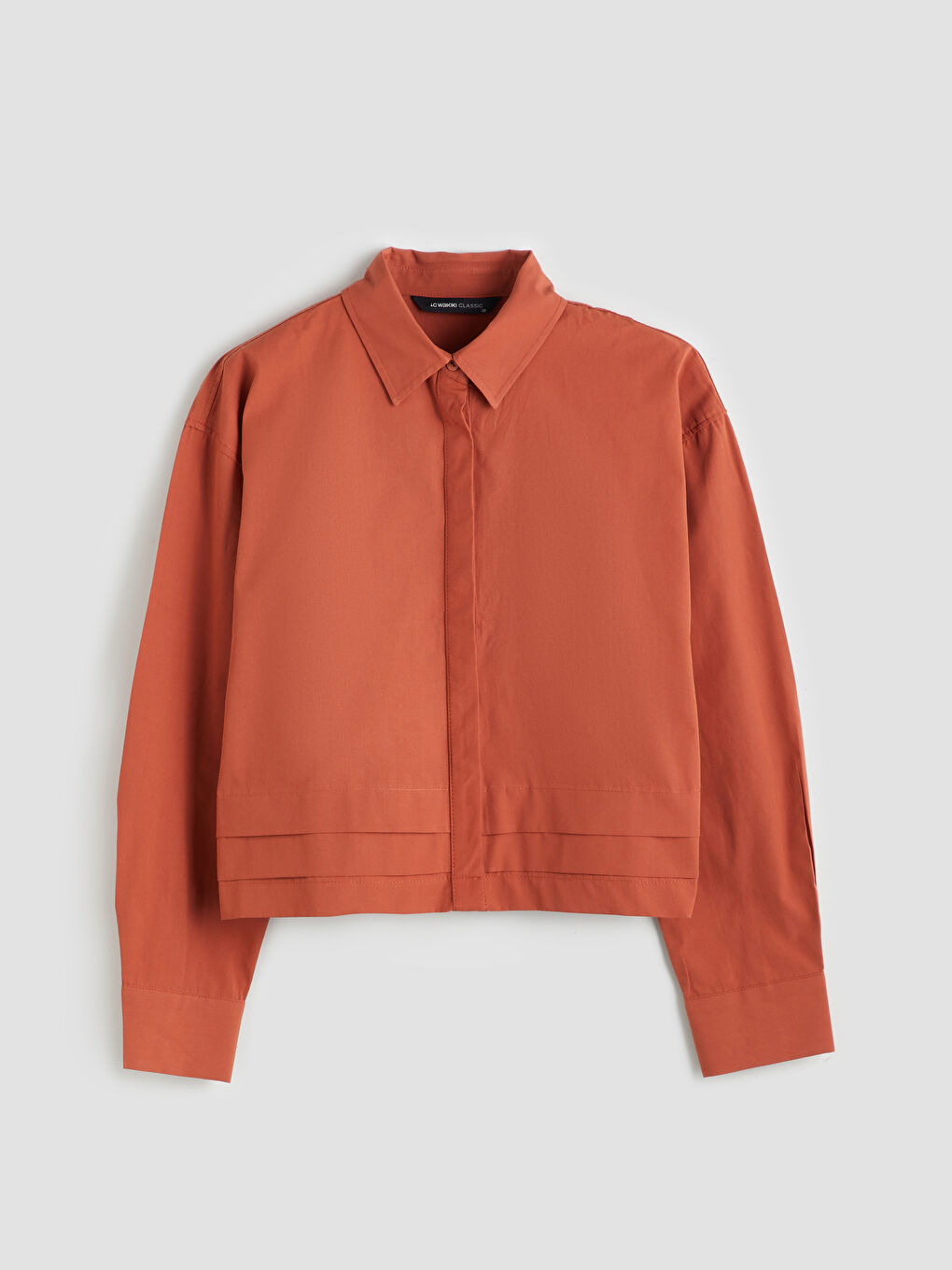 LCWAIKIKI Classic Crop Women's Shirt -S5Q274Z8-H4W