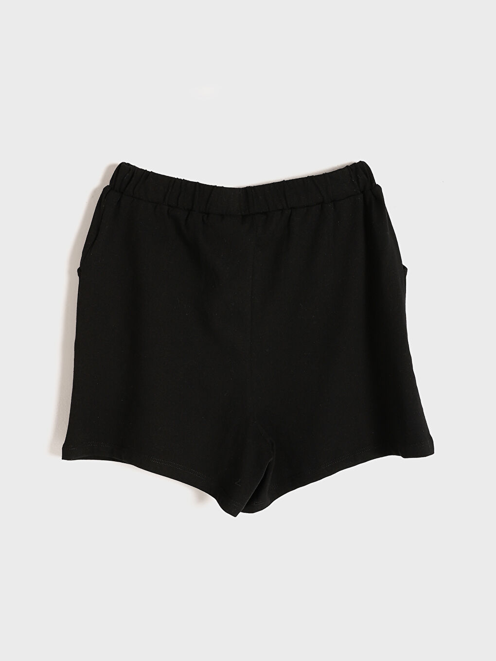 شورت للبنات بخصر مرن أساسي-1