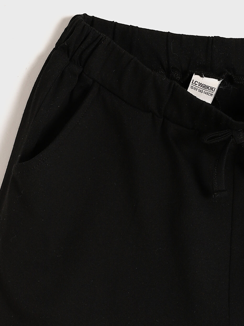 شورت للبنات بخصر مرن أساسي-3