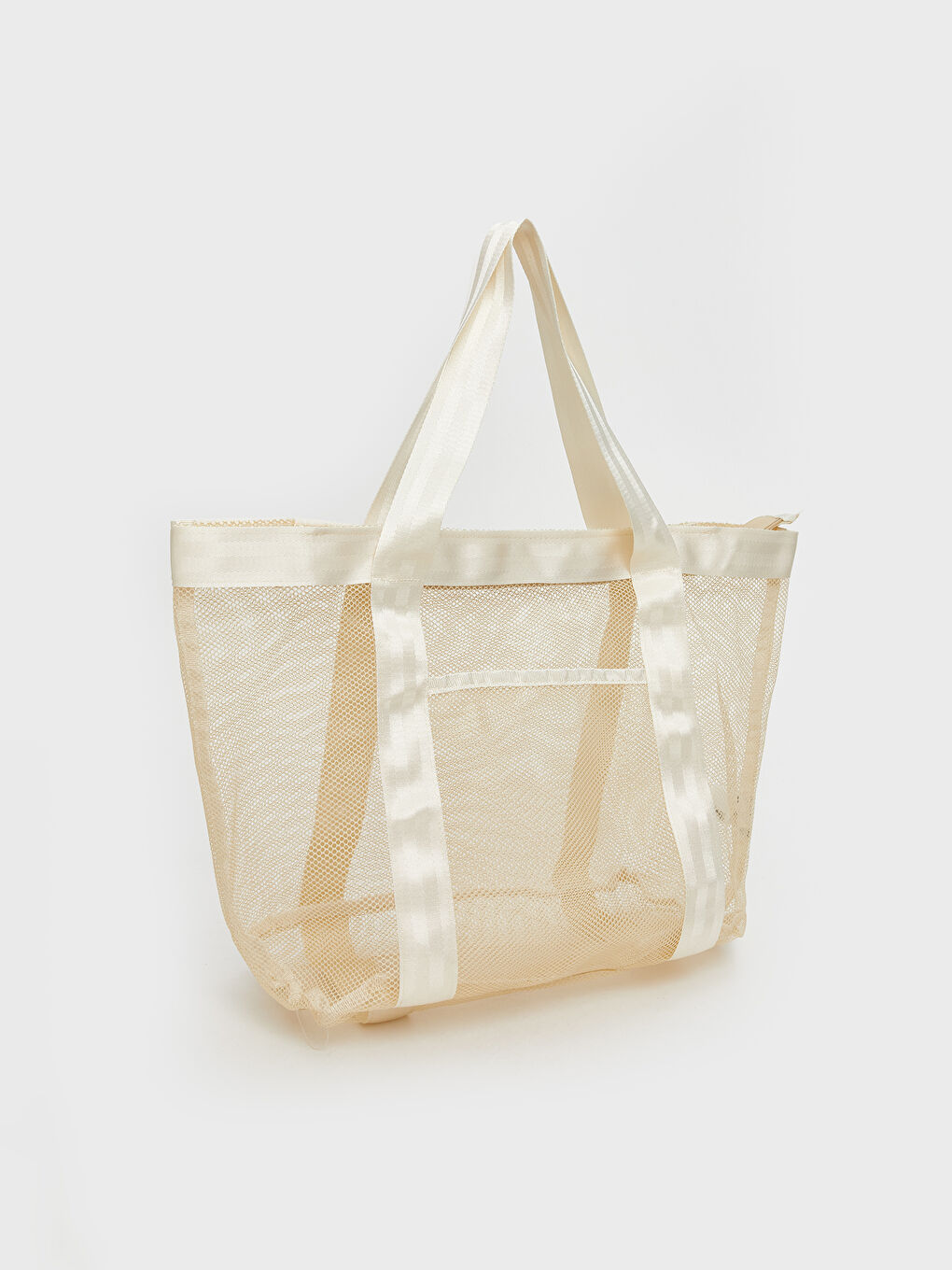 Ekru Kadın Plaj Çantası-1