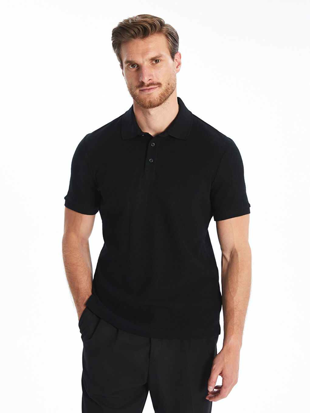 LCW Vision Polo Neck Short Sleeve Men's T-Shirt -S5Q295Z8-CVL