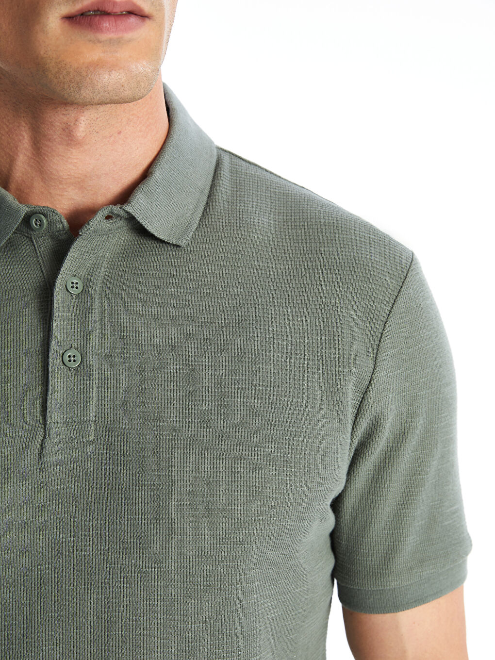 LCW Vision Polo Neck Short Sleeve Men's T-Shirt -S5Q295Z8-GC9