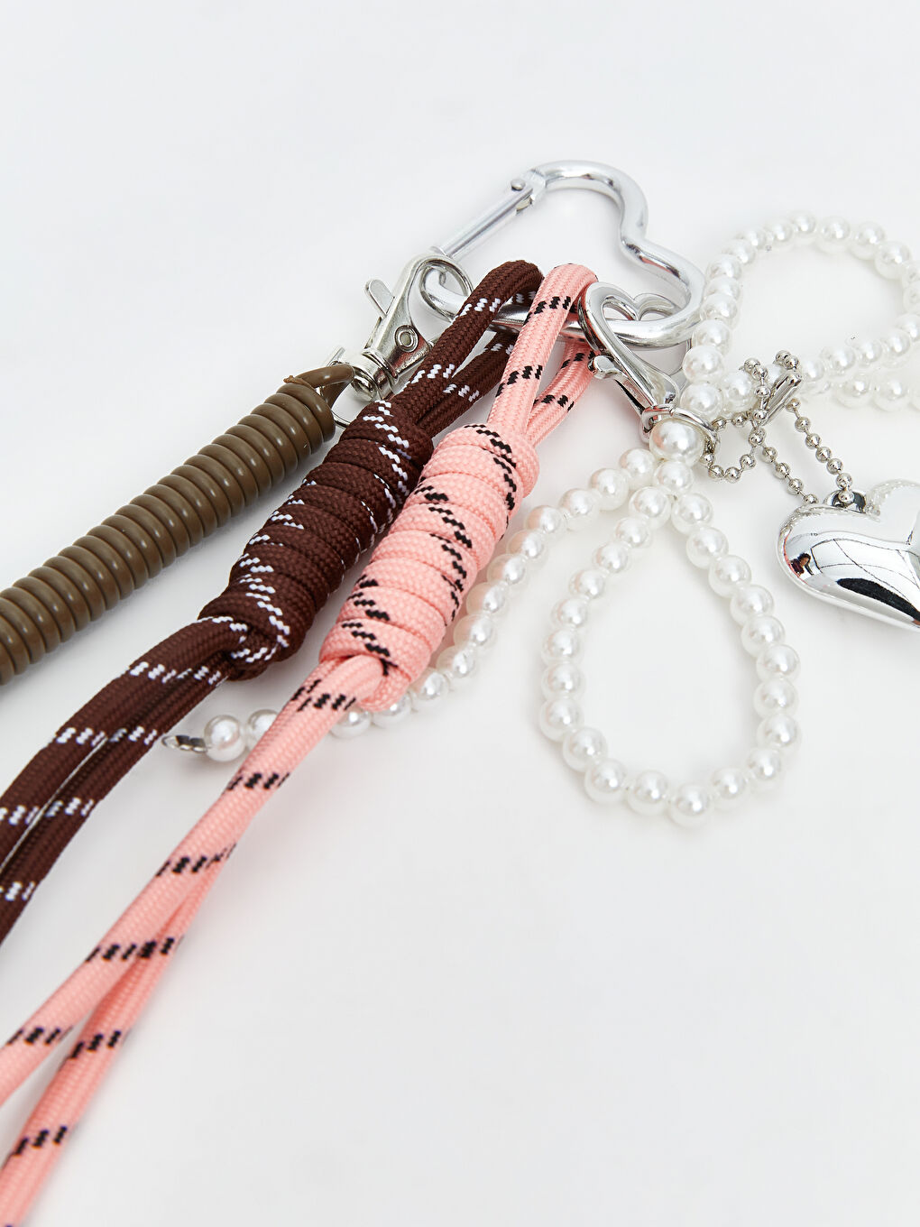 Karışık İp Detaylı Kadın Çanta Charmı-1