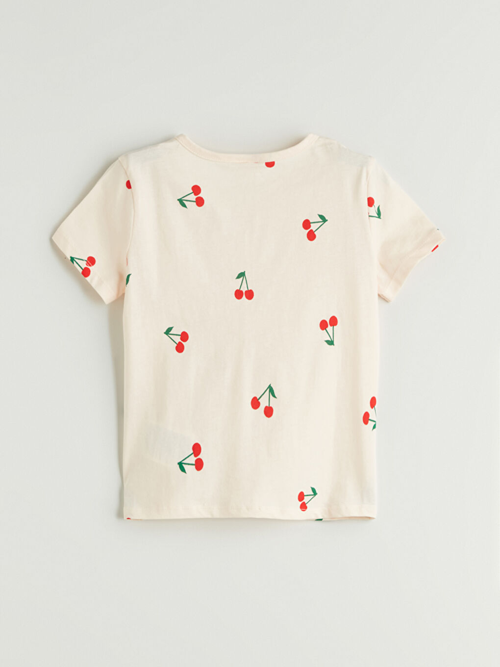 Ekru Kız Çocuk Şortlu Pijama Takımı Anne Kız Kombini-4