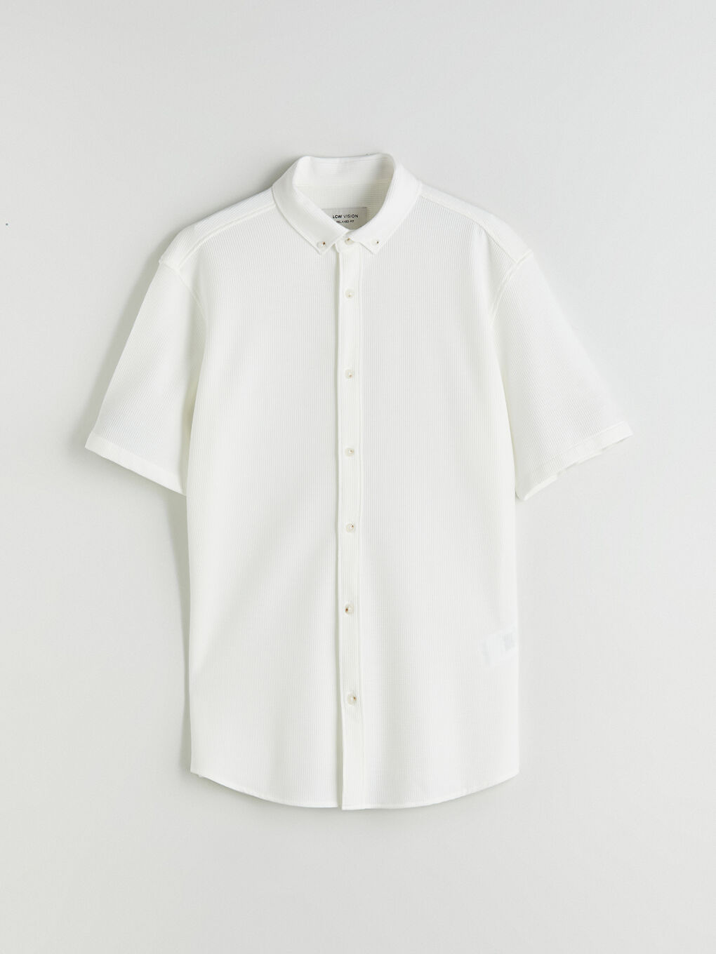 Beyaz Regular Fit Kısa Kollu Erkek Gömlek