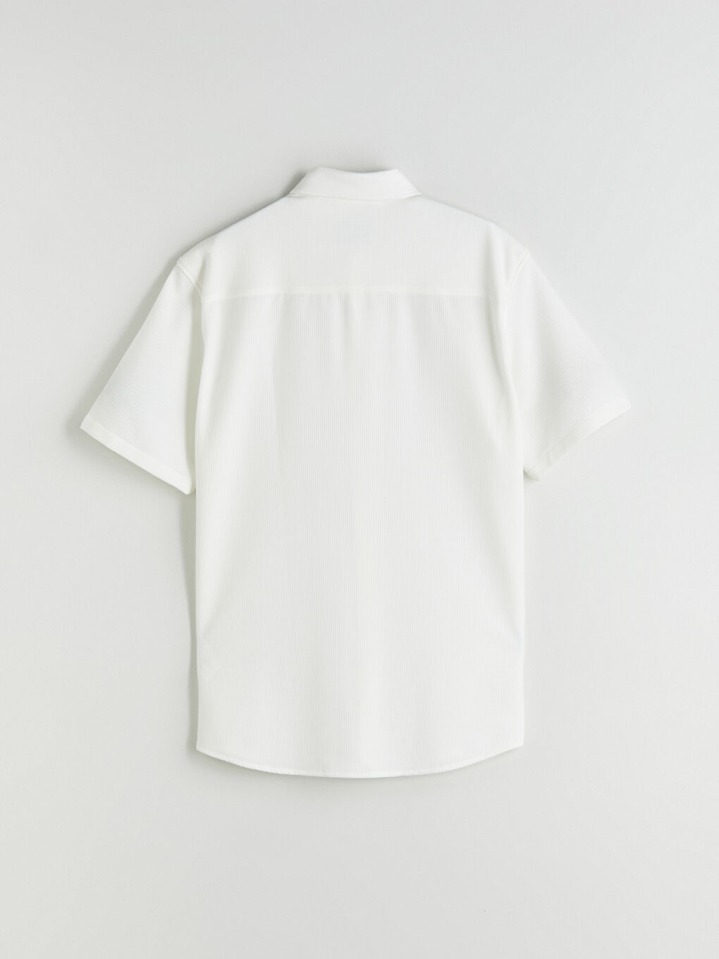 Beyaz Regular Fit Kısa Kollu Erkek Gömlek-1