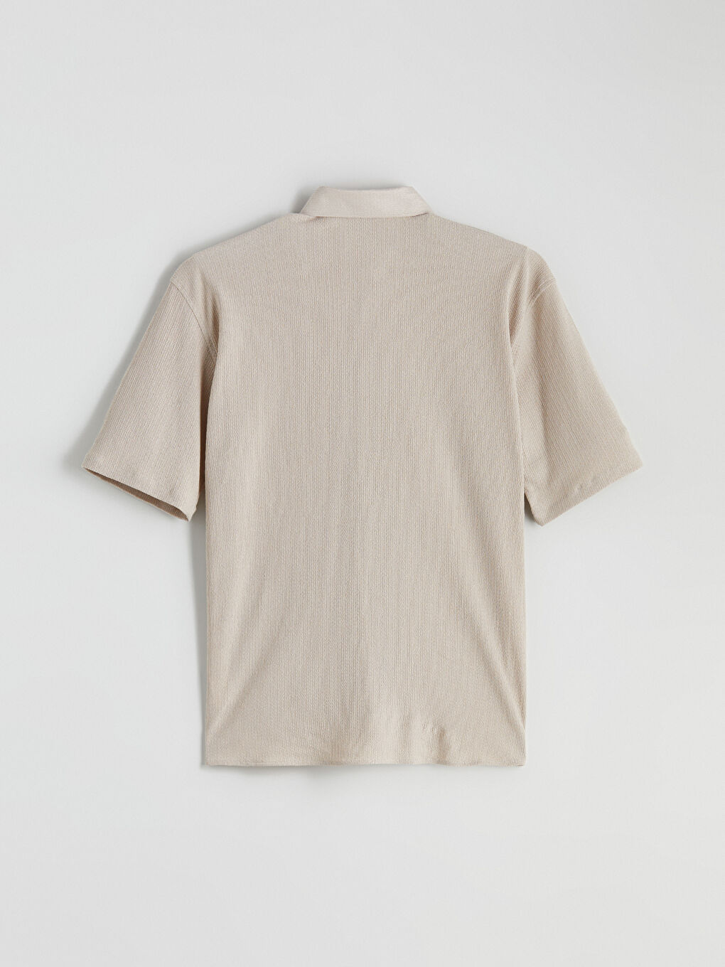 Bej Regular Fit Kısa Kollu Erkek Gömlek-5
