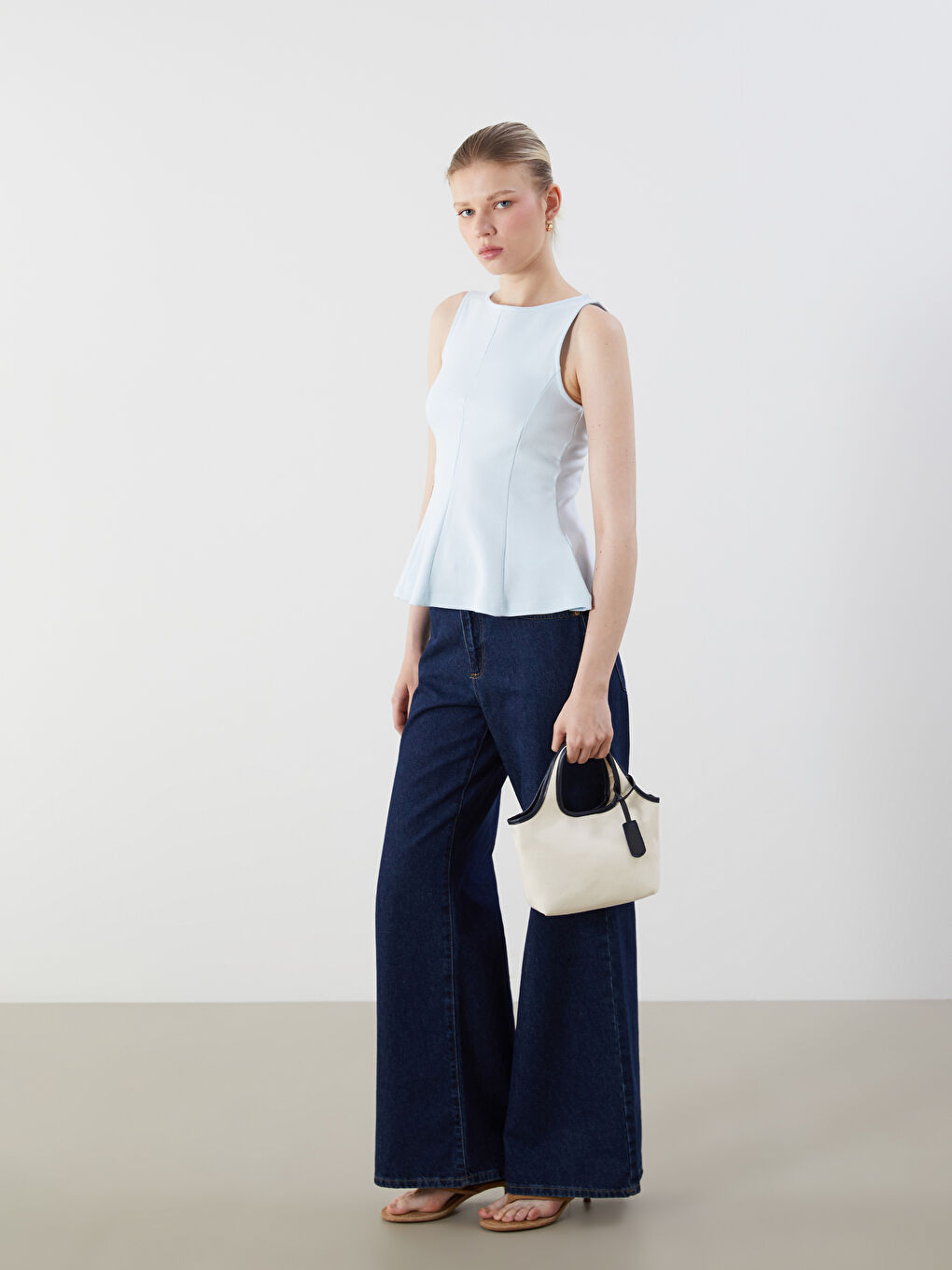 Bej Ayarlanabilir Askılı Kadın Omuz Çantası-1