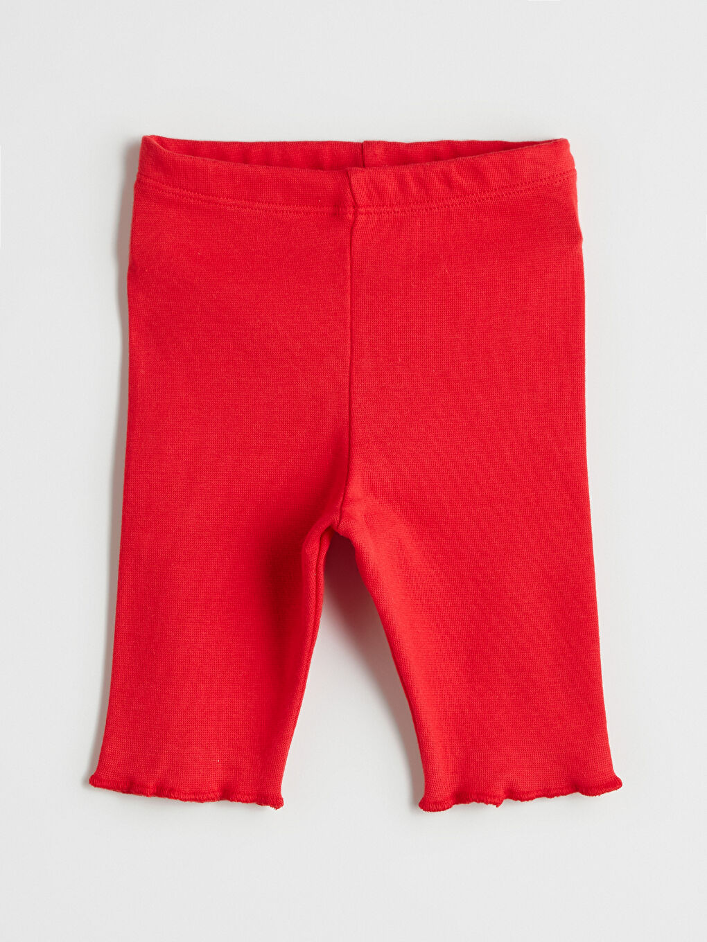 Kırmızı Beli Lastikli Kız Bebek Tayt