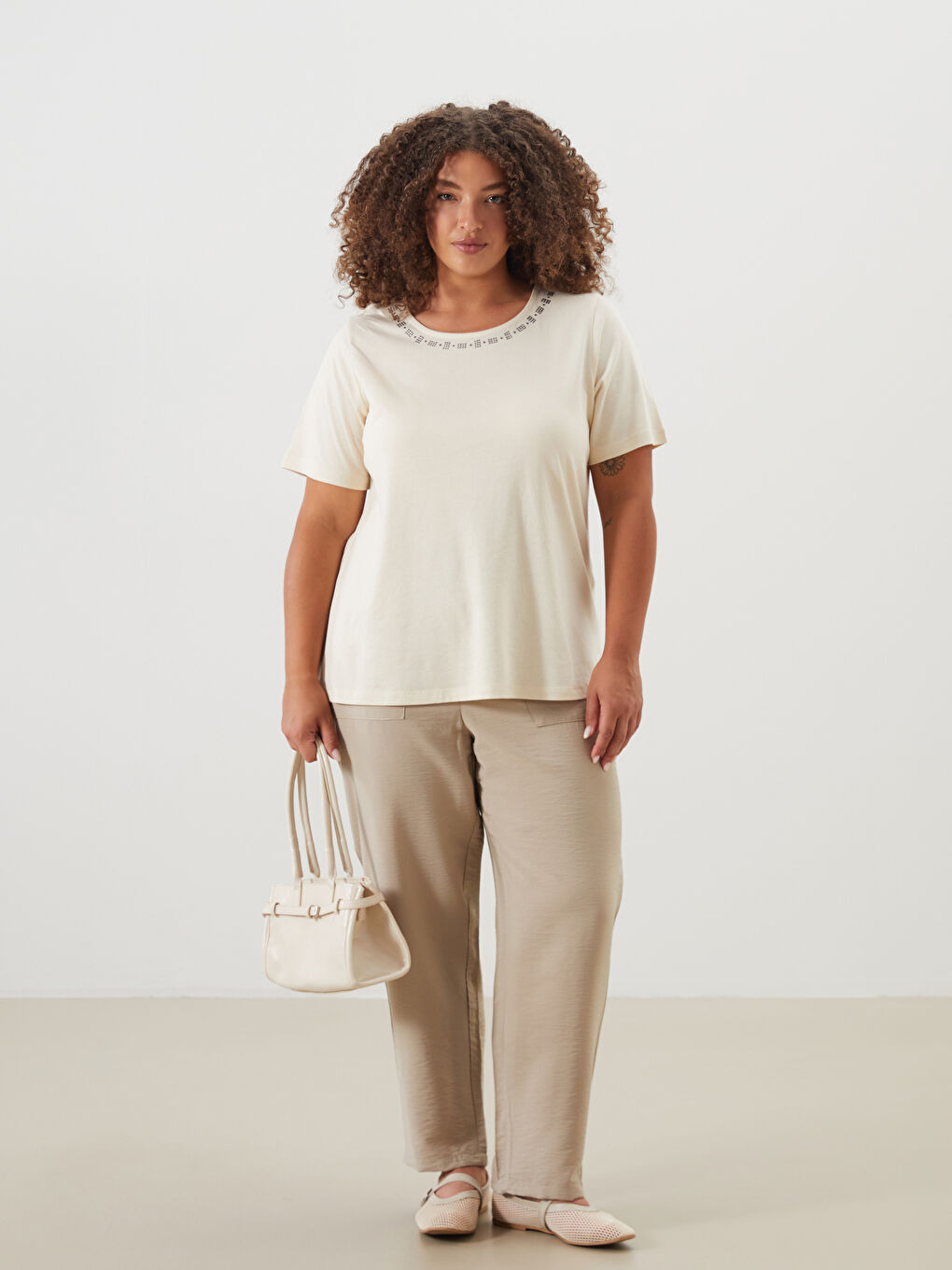 LCW Grace Woman BEIGE Blouse -S5Q373Z8-ZP3