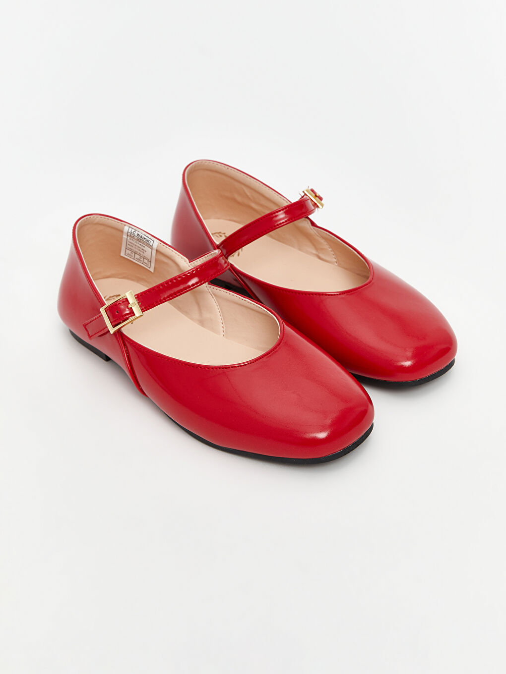 Kırmızı Rugan Kız Çocuk Babet