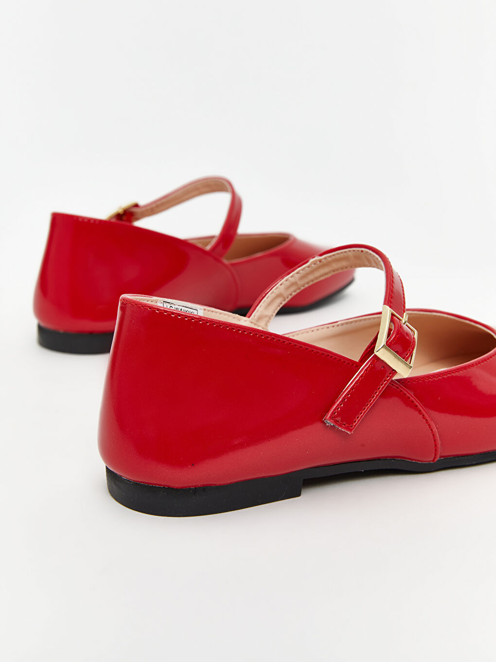 Kırmızı Rugan Kız Çocuk Babet-4