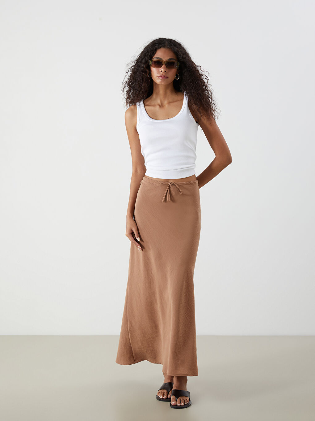 Woman BROWN Skirt -S5Q380Z8-PS7