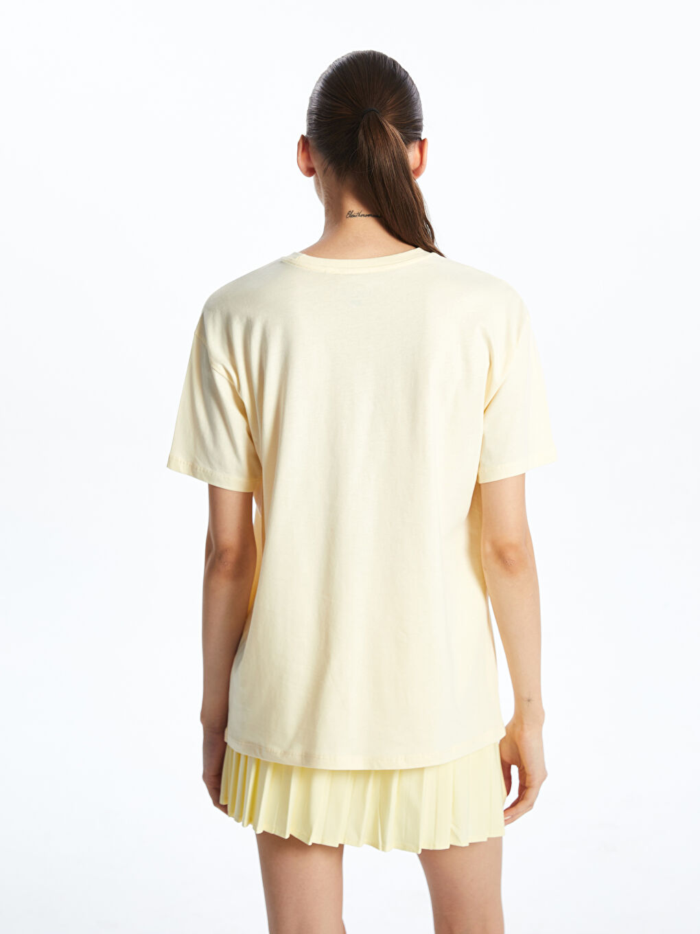 Crew Neck Printed Women's Sports T-Shirt -S5Q381Z8-D0F