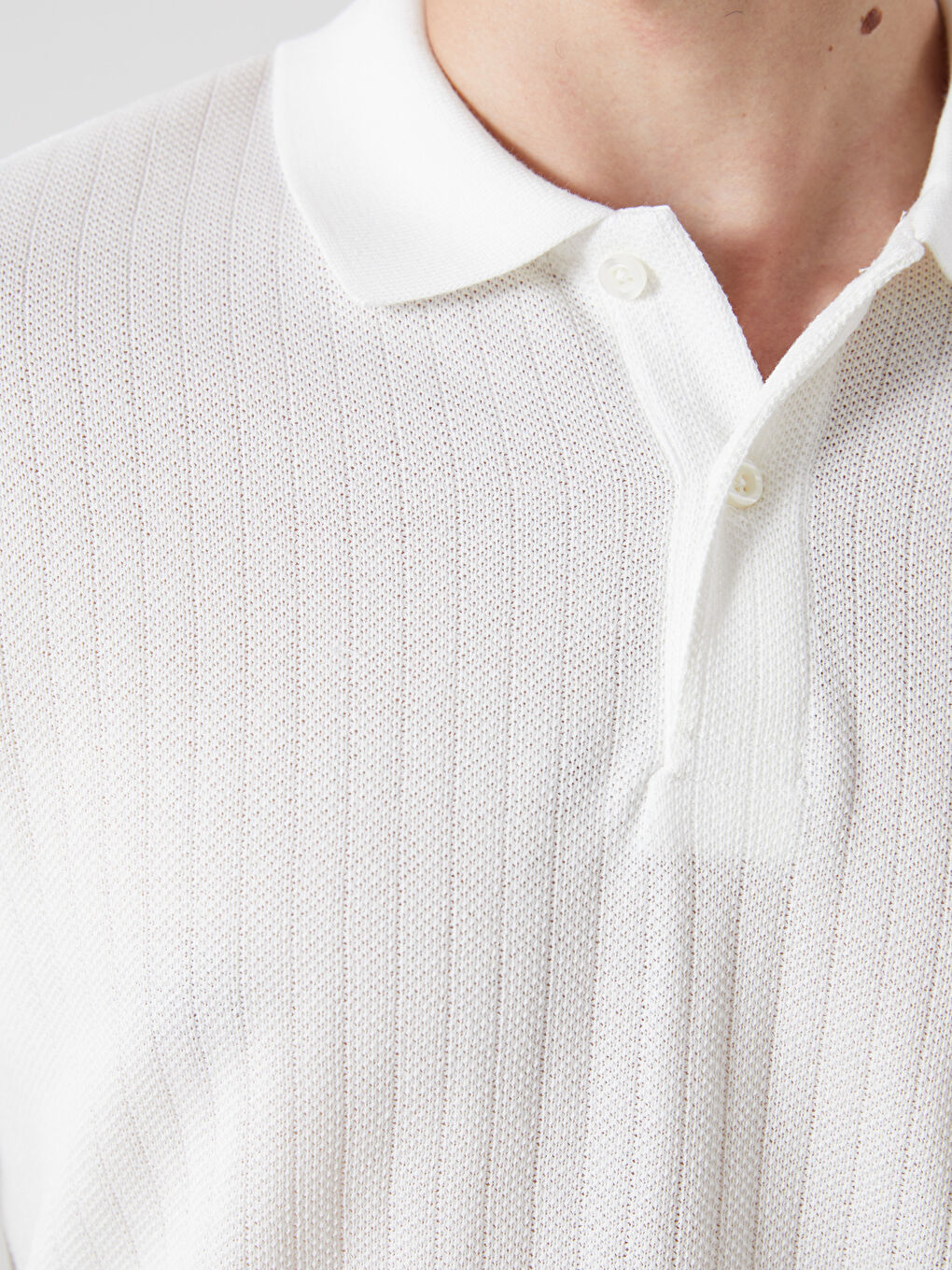 Bej Polo Yaka Pike Erkek Tişört-5