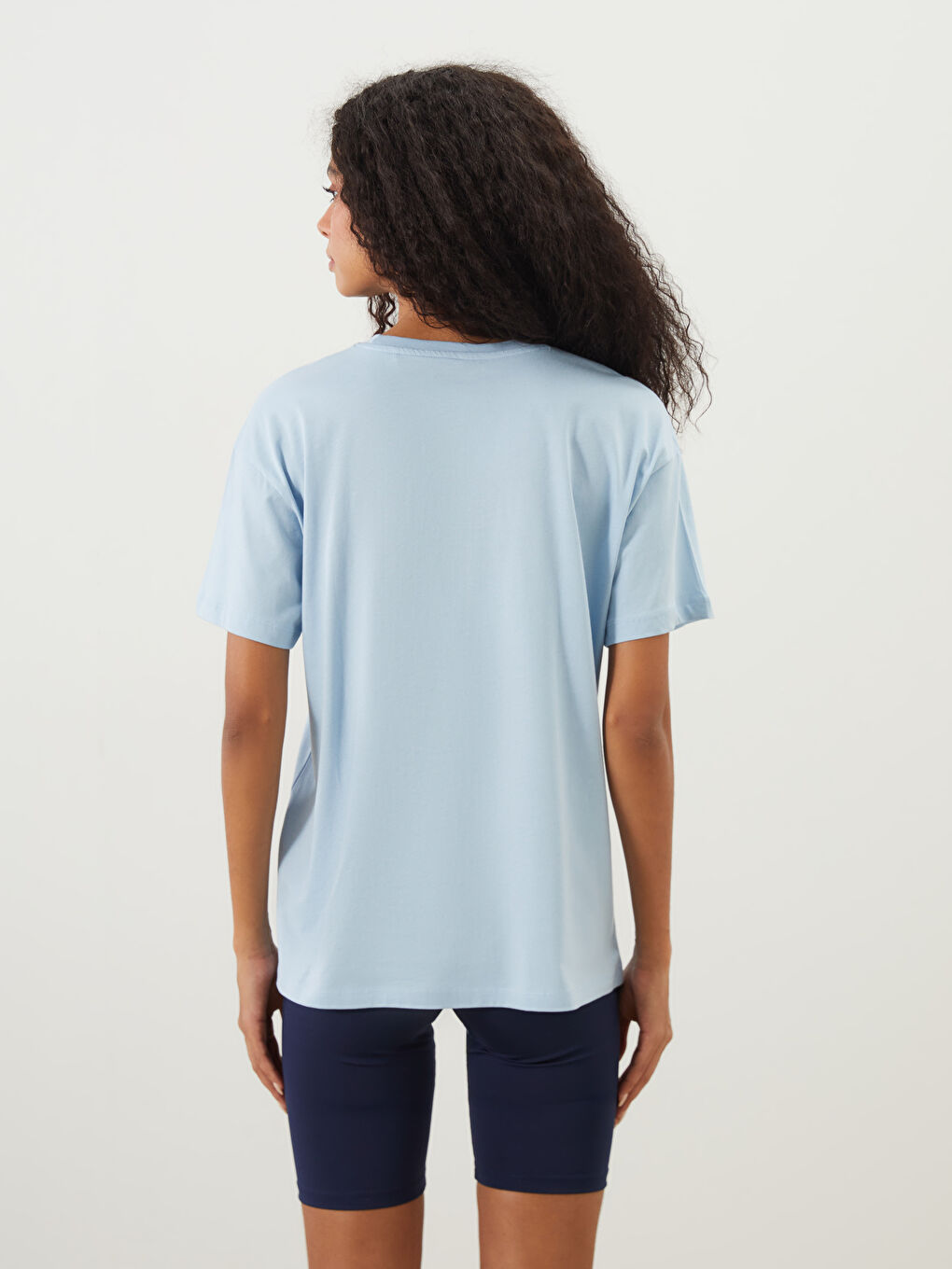 Crew Neck Printed Women's Sports T-Shirt -S5Q385Z8-CUN