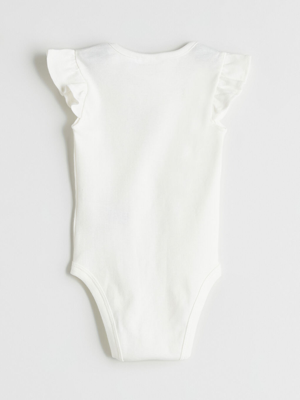 Ekru Minnie Mouse Baskılı Kız Bebek Çıtçıtlı Body-2