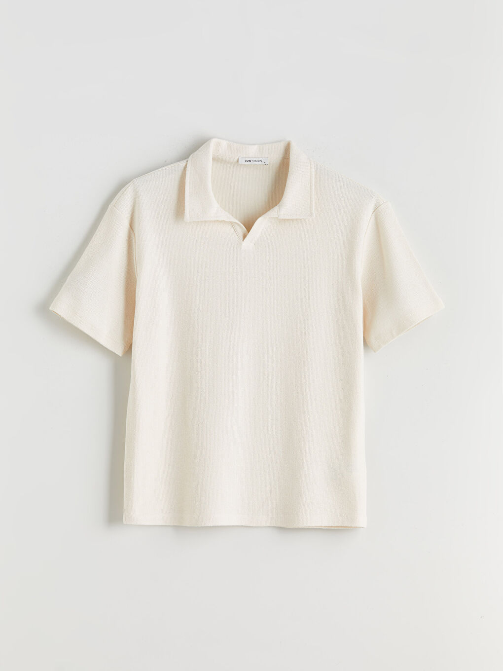 Bej Polo Yaka Erkek Tişört-4