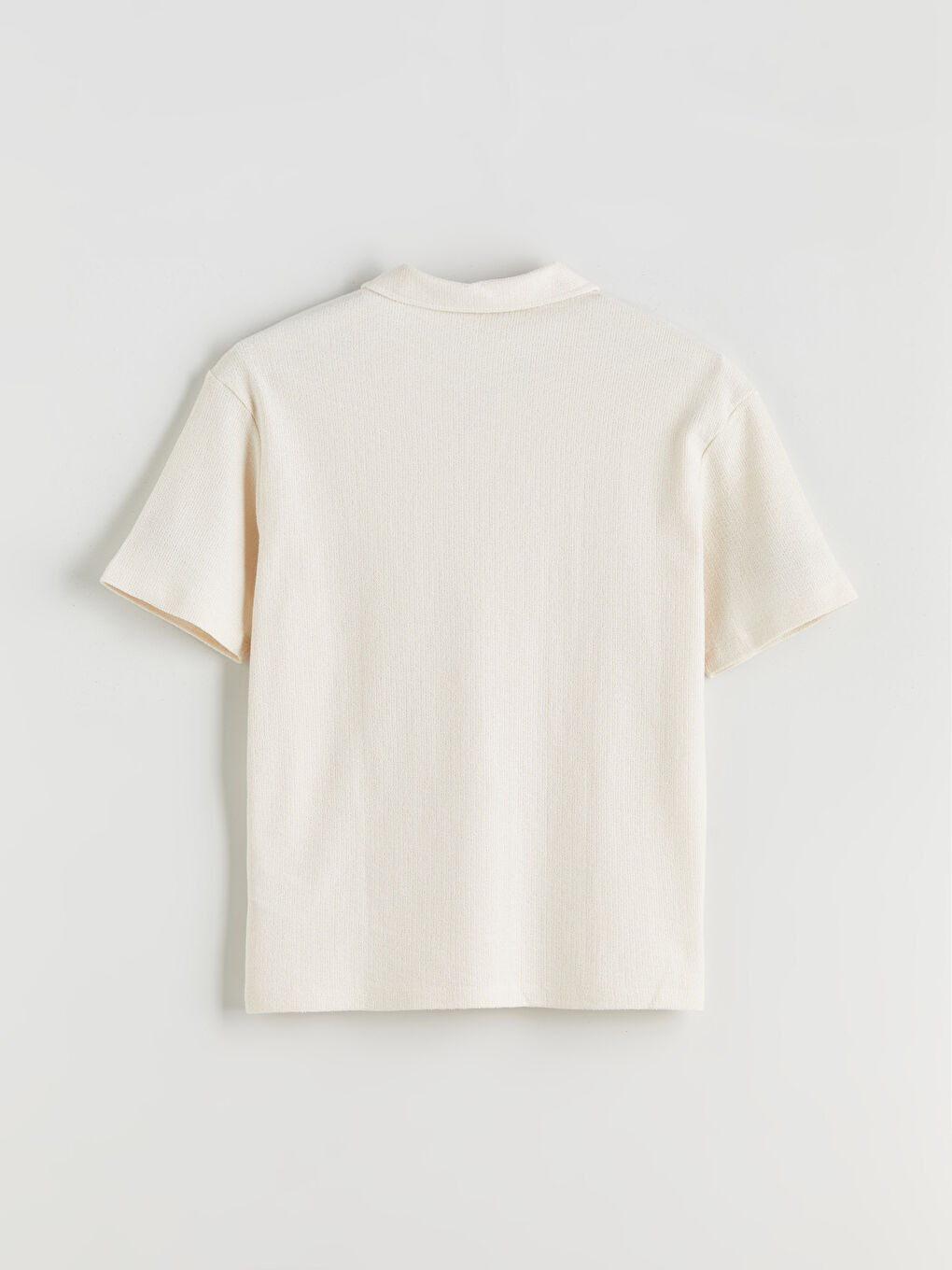 Bej Polo Yaka Erkek Tişört-5