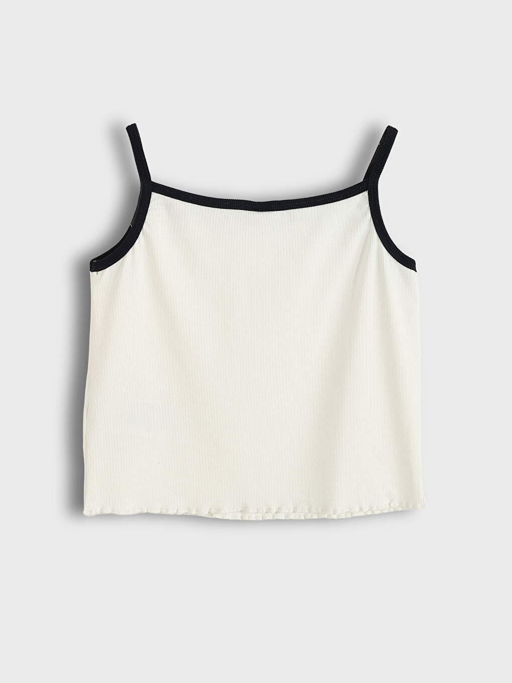 Square Neck Printed Girl's Crop Tank Top-1