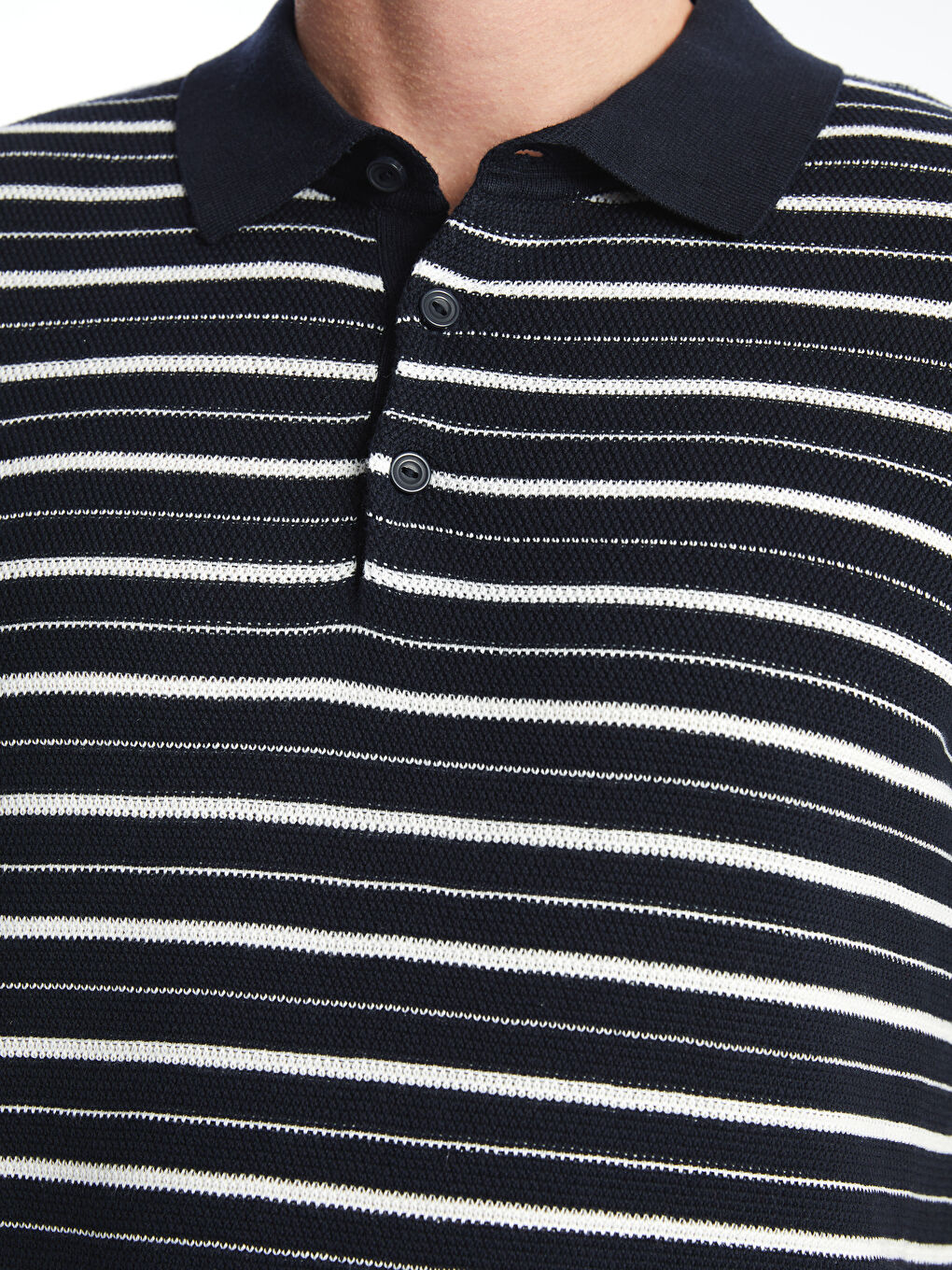 Водолазка Мужская Трикотажная Кофта в Полоску с Коротким Рукавом-5