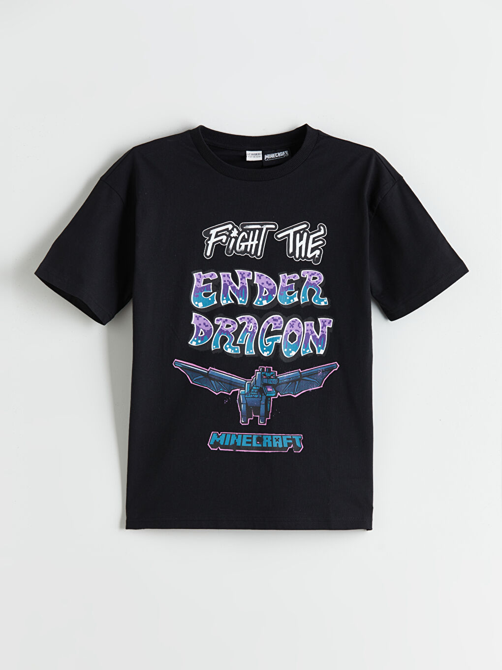 LCW Kids Crew Neck Minecraft Printed Boys' T-Shirt -S5Q418Z4-CVL
