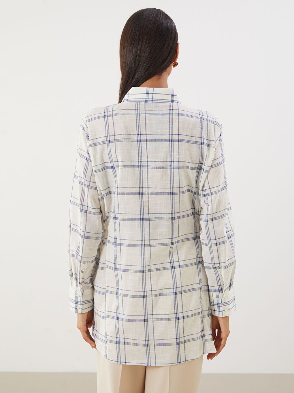 LCWAIKIKI Classic Plaid Women's Shirt Tunic -S5Q453Z8-LN6