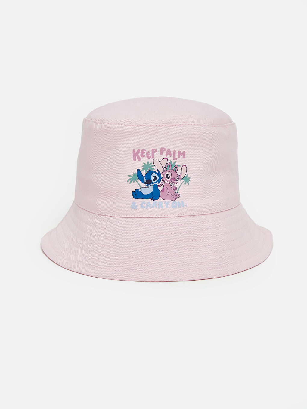 Lila Lilo ve Stitch Nakışlı Kız Çocuk Bucket Şapka