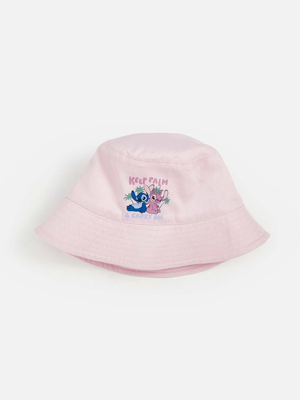 Lila Lilo ve Stitch Nakışlı Kız Çocuk Bucket Şapka-1