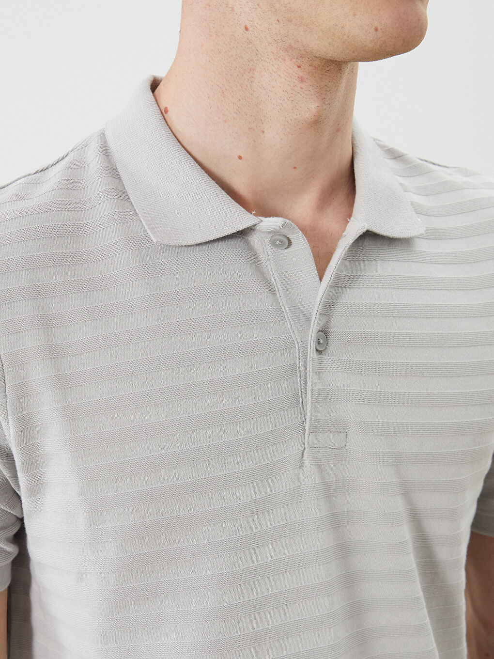 SOUTHBLUE Polo Neck Striped Pique Men's T-Shirt -S5Q462Z8-VK7