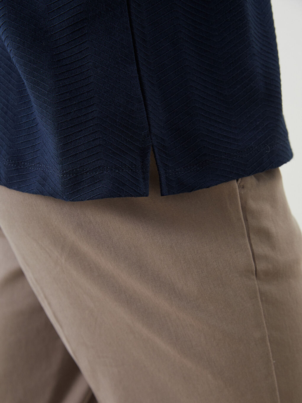 Lacivert Polo Yaka Pike Erkek Tişört-3