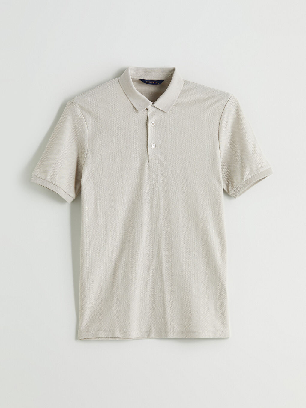 Bej Polo Yaka Pike Erkek Tişört-4