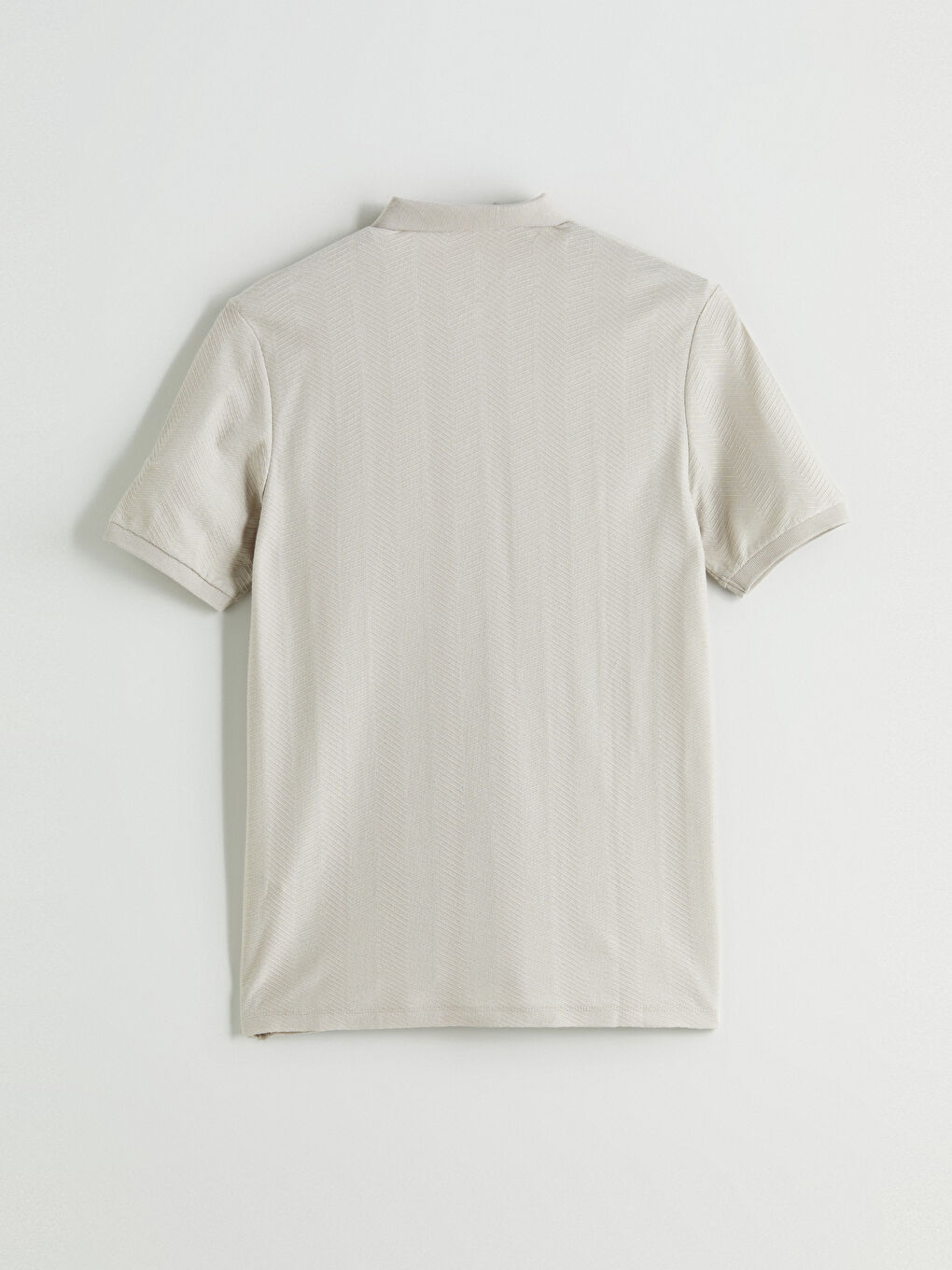 Bej Polo Yaka Pike Erkek Tişört-5